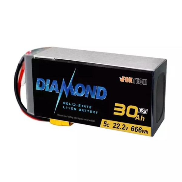 NewFOXTECH Diamond Drone Battery 16000mAh 22000mAh 30000mAh Solid State Li-ion Battery Packs VTOL  Model Airplane Fixed Wing DIY